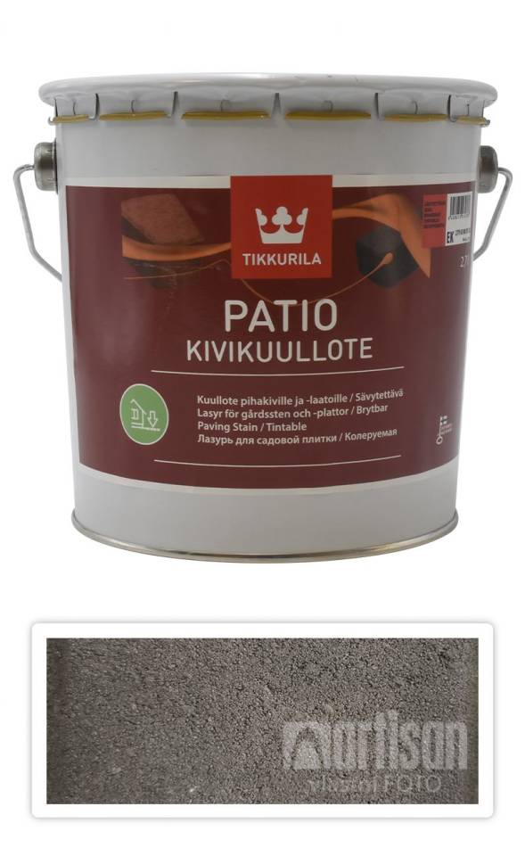 TIKKURILA Patio Kivikuullote - vodou ředitelné mořidlo na zámkovou dlažbu 2.7 l TVT EK05