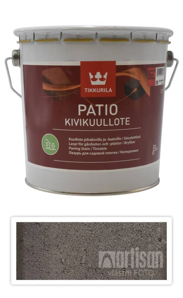 TIKKURILA Patio Kivikuullote - vodou ředitelné mořidlo na zámkovou dlažbu 2.7 l TVT EK06