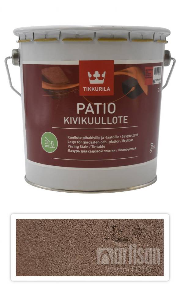 TIKKURILA Patio Kivikuullote - vodou ředitelné mořidlo na zámkovou dlažbu 2.7 l TVT EK07