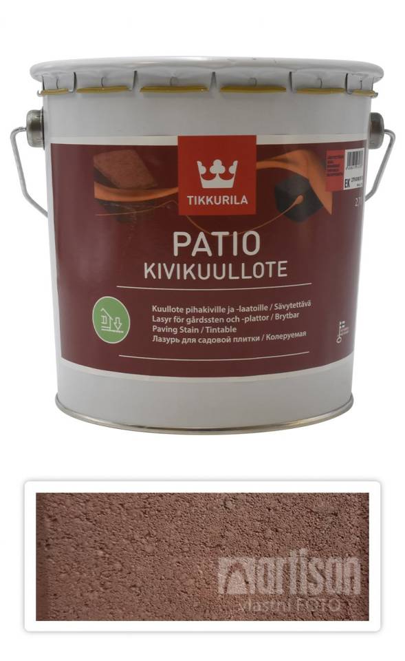 TIKKURILA Patio Kivikuullote - vodou ředitelné mořidlo na zámkovou dlažbu 2.7 l TVT EK08