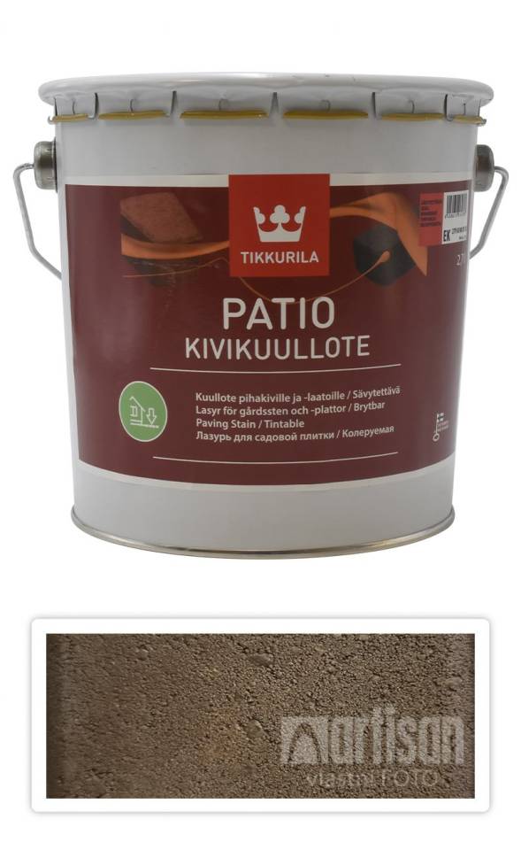 TIKKURILA Patio Kivikuullote - vodou ředitelné mořidlo na zámkovou dlažbu 2.7 l TVT EK09