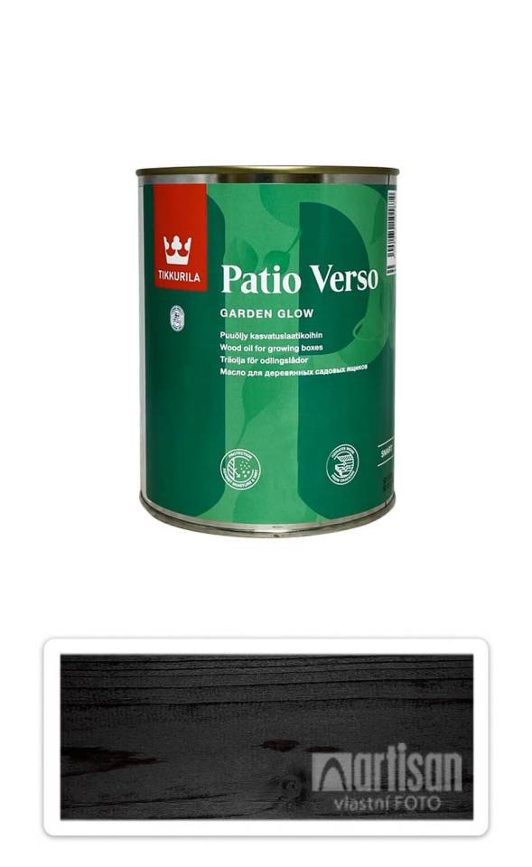 TIKKURILA Patio Verso - olej na vyvýšené záhony 0.9 l Černý