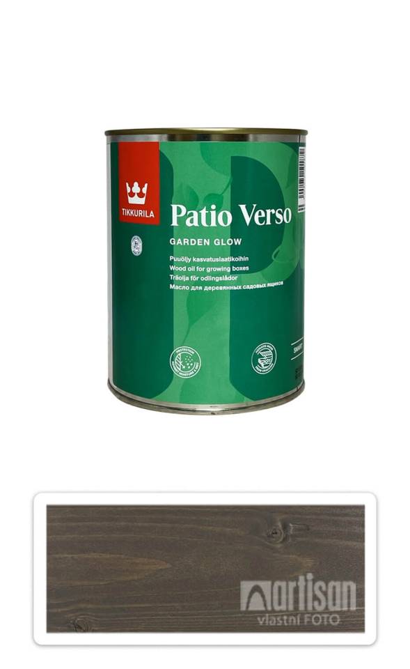 TIKKURILA Patio Verso - olej na vyvýšené záhony 0.9 l Šedý