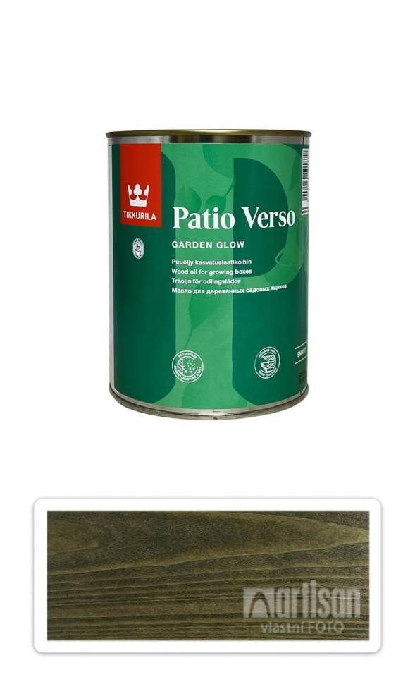 TIKKURILA Patio Verso - olej na vyvýšené záhony 0.9 l Zelený