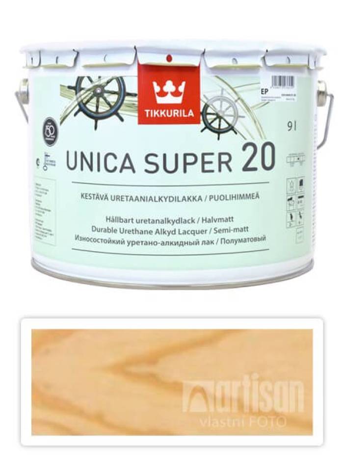TIKKURILA Unica Super 20 - podlahový lak 9 l Polomatný