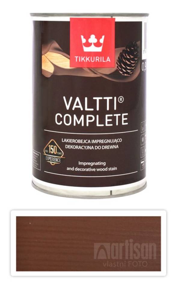 TIKKURILA Valtti Complete - matná tenkovrstvá lazura s ochranou proti UV záření 0.9 l Honka 5072