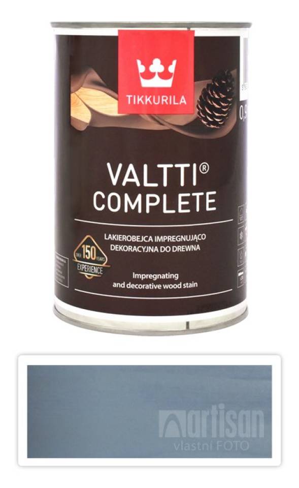 TIKKURILA Valtti Complete - matná tenkovrstvá lazura s ochranou proti UV záření 0.9 l Kajo 5084