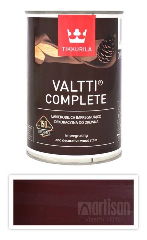 TIKKURILA Valtti Complete - matná tenkovrstvá lazura s ochranou proti UV záření 0.9 l Kihokki 5075