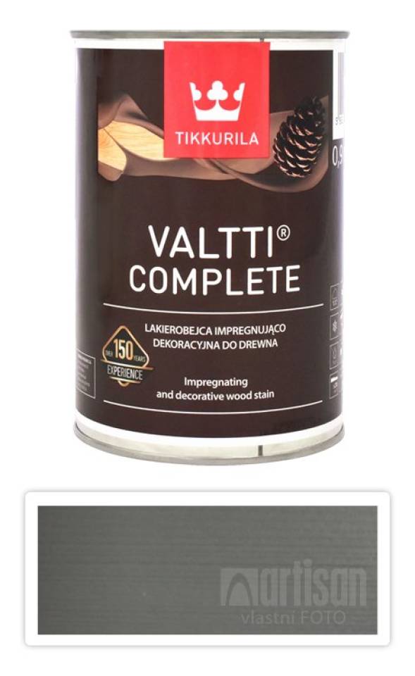 TIKKURILA Valtti Complete - matná tenkovrstvá lazura s ochranou proti UV záření 0.9 l Kivi 5083