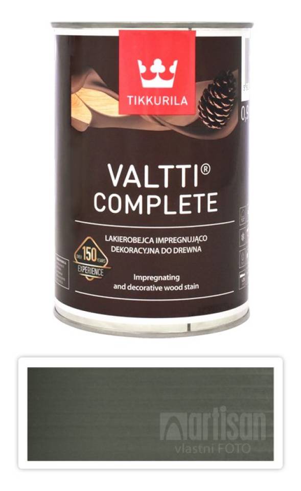 TIKKURILA Valtti Complete - matná tenkovrstvá lazura s ochranou proti UV záření 0.9 l Laavu 5082