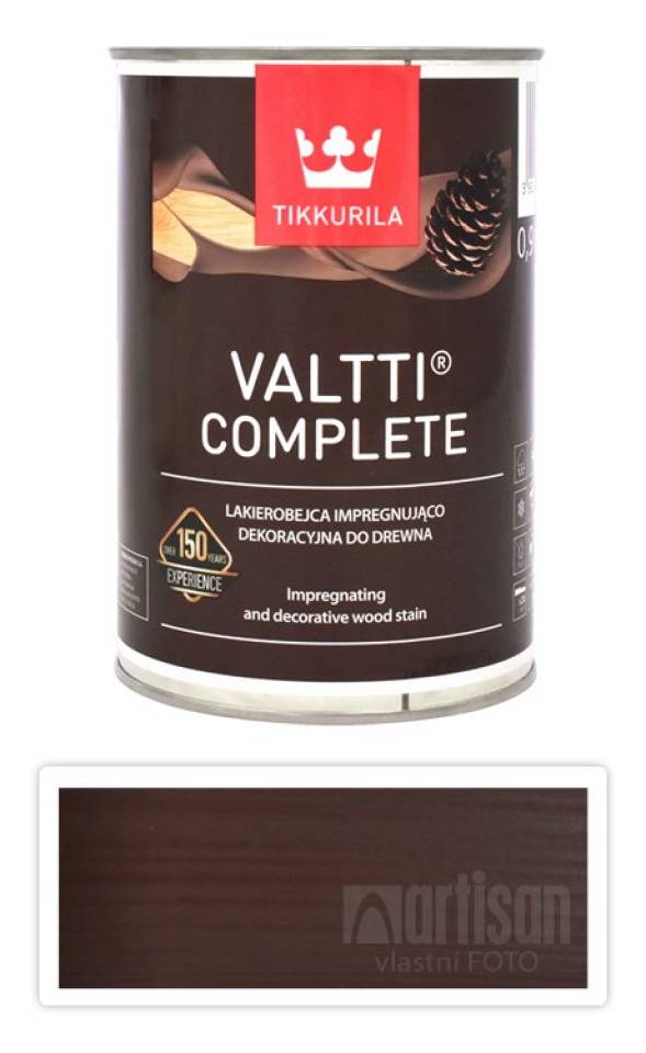 TIKKURILA Valtti Complete - matná tenkovrstvá lazura s ochranou proti UV záření 0.9 l Petäjä 5073