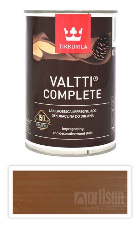 TIKKURILA Valtti Complete - matná tenkovrstvá lazura s ochranou proti UV záření 0.9 l Pouta 5052