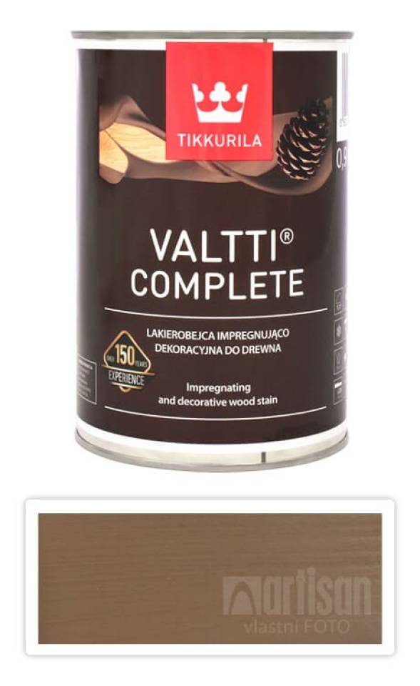 TIKKURILA Valtti Complete - matná tenkovrstvá lazura s ochranou proti UV záření 0.9 l Sora 5063