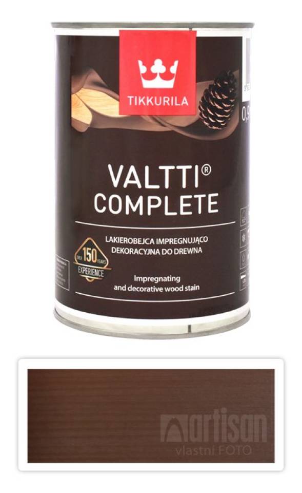 TIKKURILA Valtti Complete - matná tenkovrstvá lazura s ochranou proti UV záření 0.9 l Tatti 5071