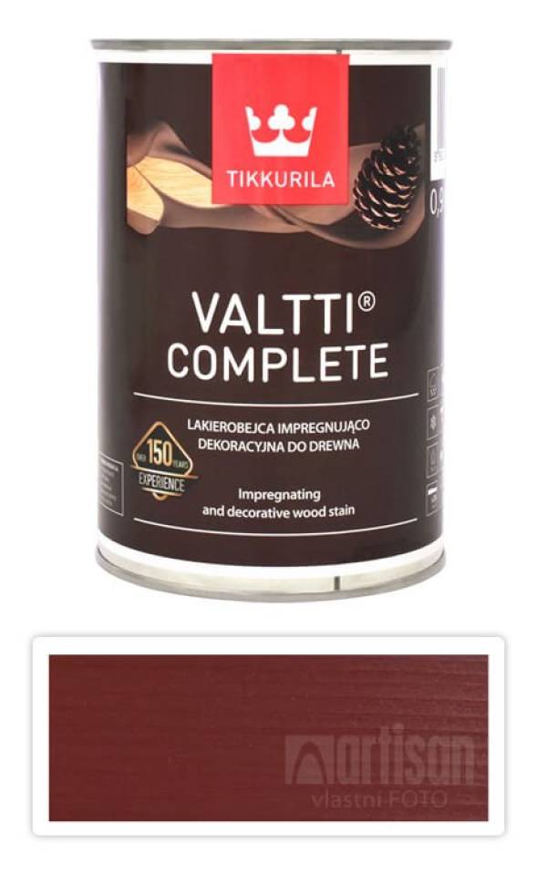 TIKKURILA Valtti Complete - matná tenkovrstvá lazura s ochranou proti UV záření 0.9 l Varvikko 5058