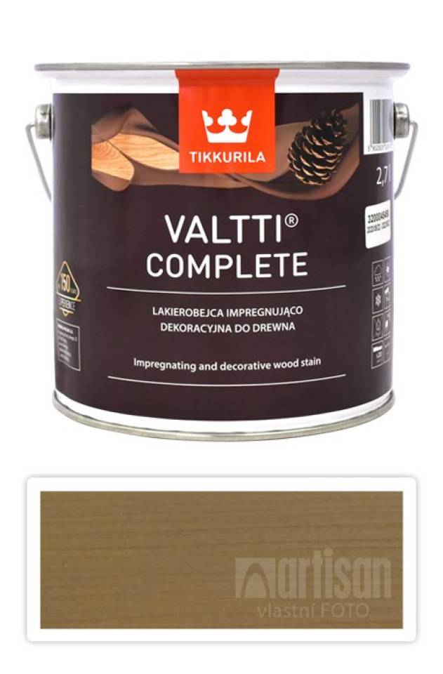 TIKKURILA Valtti Complete - matná tenkovrstvá lazura s ochranou proti UV záření 2.7 l Heinä 5064