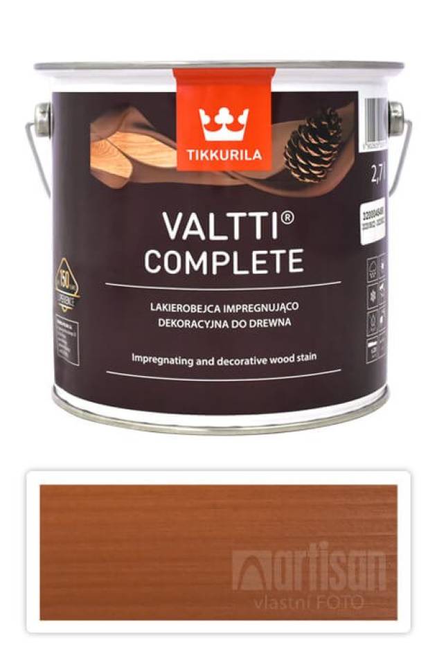 TIKKURILA Valtti Complete - matná tenkovrstvá lazura s ochranou proti UV záření 2.7 l Kantarelli 5054