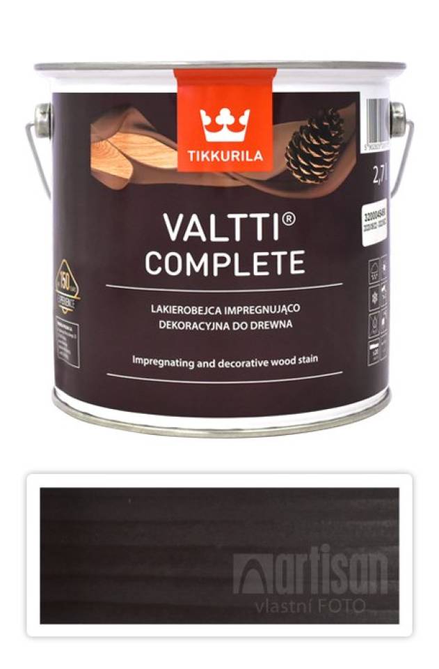 TIKKURILA Valtti Complete - matná tenkovrstvá lazura s ochranou proti UV záření 2.7 l Kanto 5077