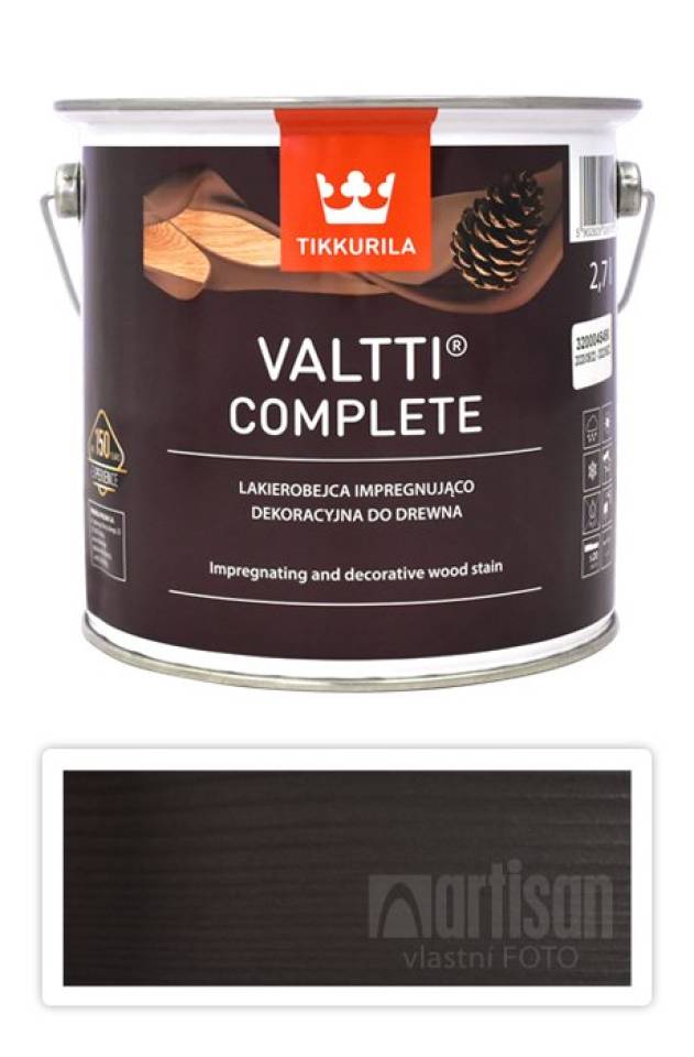 TIKKURILA Valtti Complete - matná tenkovrstvá lazura s ochranou proti UV záření 2.7 l Karhu 5074