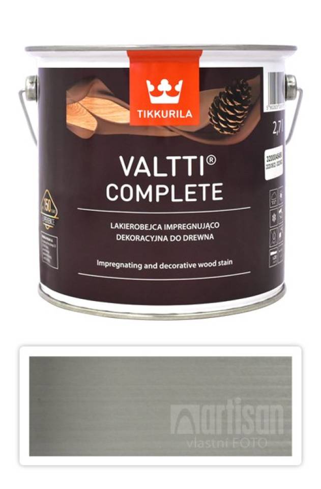 TIKKURILA Valtti Complete - matná tenkovrstvá lazura s ochranou proti UV záření 2.7 l Kaste 5081