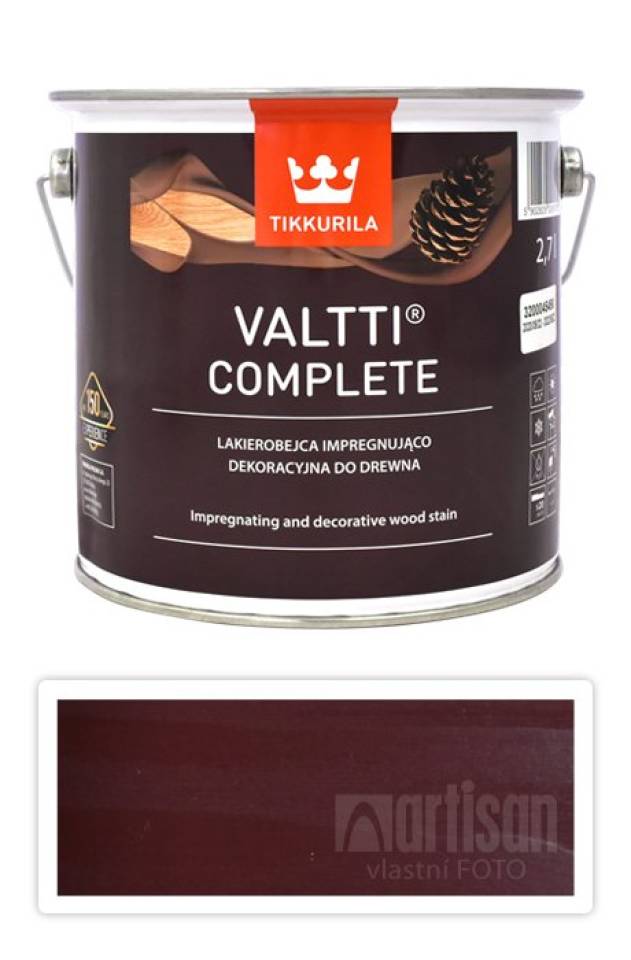 TIKKURILA Valtti Complete - matná tenkovrstvá lazura s ochranou proti UV záření 2.7 l Kihokki 5075