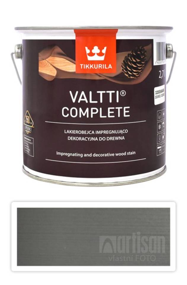 TIKKURILA Valtti Complete - matná tenkovrstvá lazura s ochranou proti UV záření 2.7 l Kivi 5083