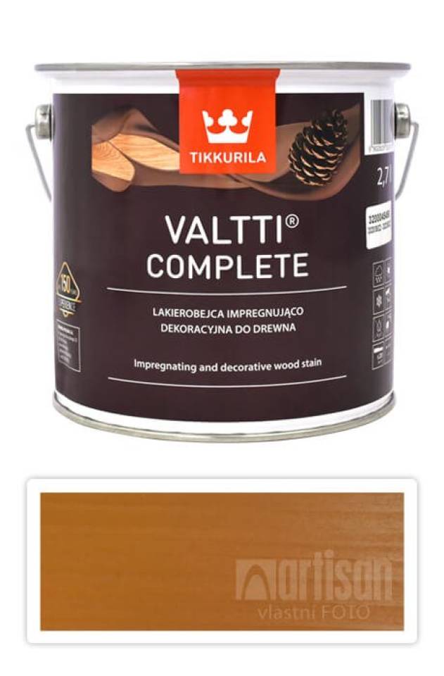 TIKKURILA Valtti Complete - matná tenkovrstvá lazura s ochranou proti UV záření 2.7 l Mesi 5050
