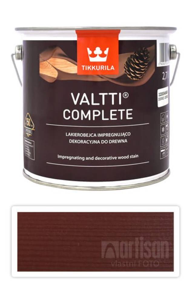 TIKKURILA Valtti Complete - matná tenkovrstvá lazura s ochranou proti UV záření 2.7 l Orava 5057
