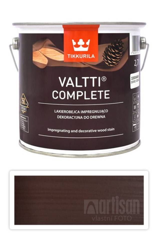 TIKKURILA Valtti Complete - matná tenkovrstvá lazura s ochranou proti UV záření 2.7 l Petäjä 5073