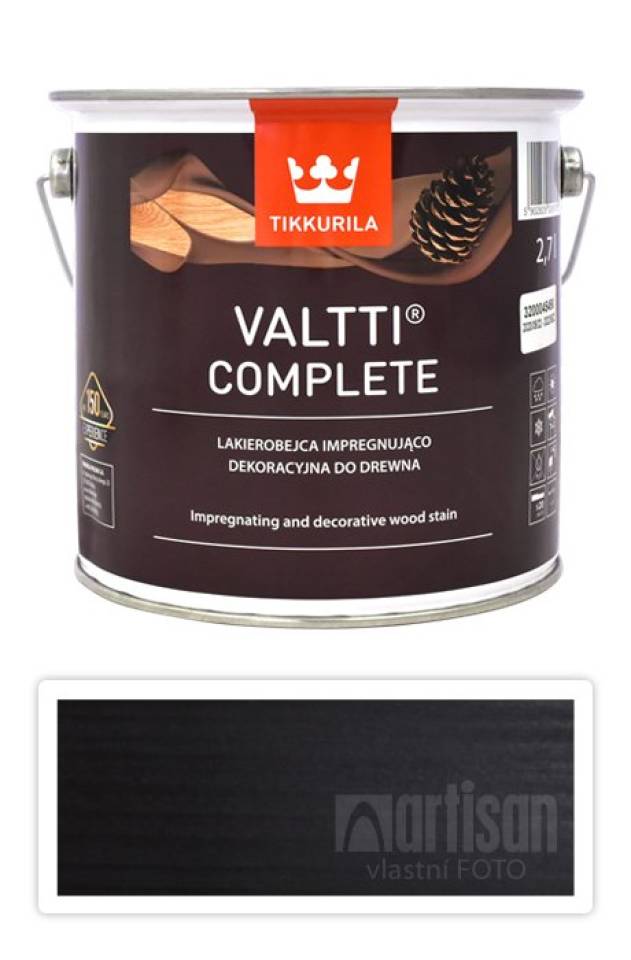 TIKKURILA Valtti Complete - matná tenkovrstvá lazura s ochranou proti UV záření 2.7 l Piki 5089