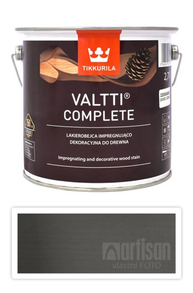 TIKKURILA Valtti Complete - matná tenkovrstvá lazura s ochranou proti UV záření 2.7 l Poro 5087