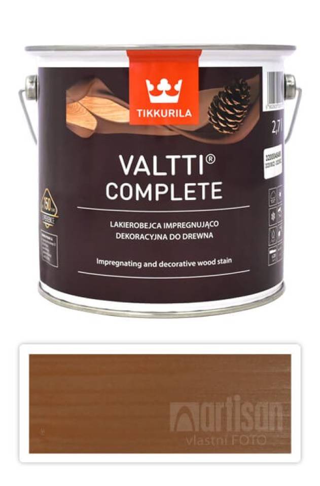 TIKKURILA Valtti Complete - matná tenkovrstvá lazura s ochranou proti UV záření 2.7 l Pouta 5052