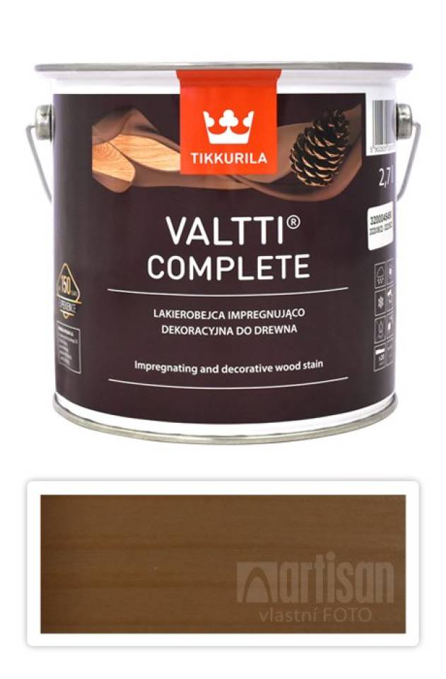 TIKKURILA Valtti Complete - matná tenkovrstvá lazura s ochranou proti UV záření 2.7 l Ruoko 5070