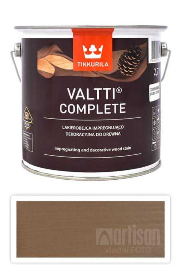 TIKKURILA Valtti Complete - matná tenkovrstvá lazura s ochranou proti UV záření 2.7 l Sora 5063