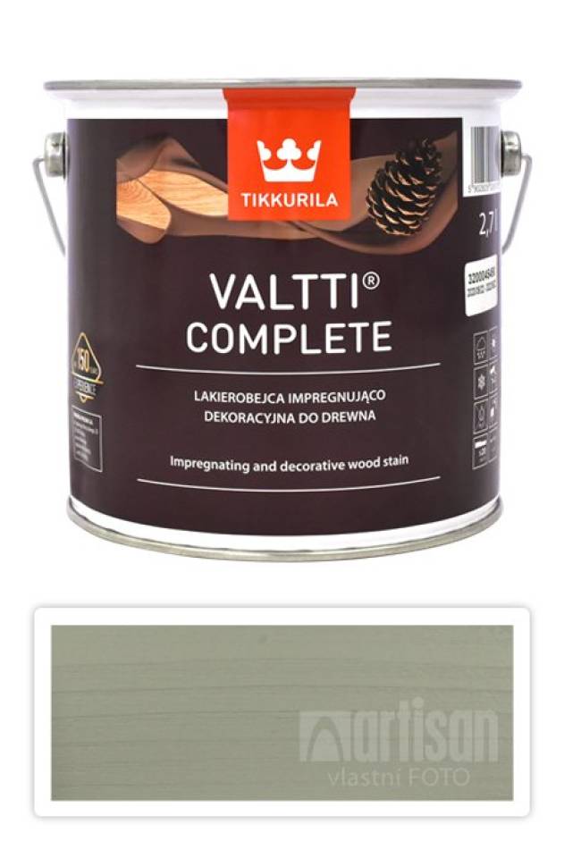 TIKKURILA Valtti Complete - matná tenkovrstvá lazura s ochranou proti UV záření 2.7 l Tuohi 5062