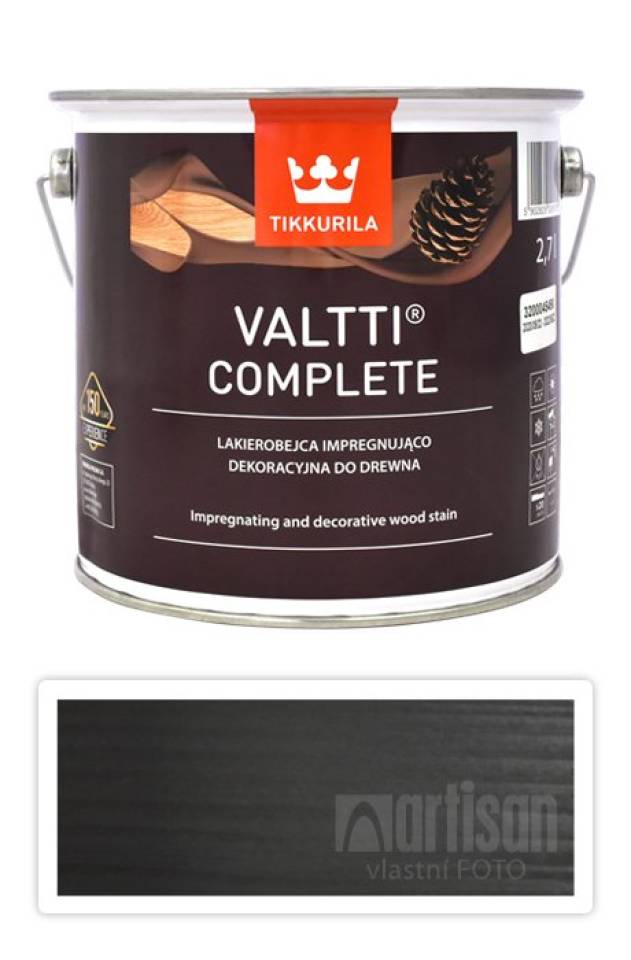 TIKKURILA Valtti Complete - matná tenkovrstvá lazura s ochranou proti UV záření 2.7 l Turve 5088