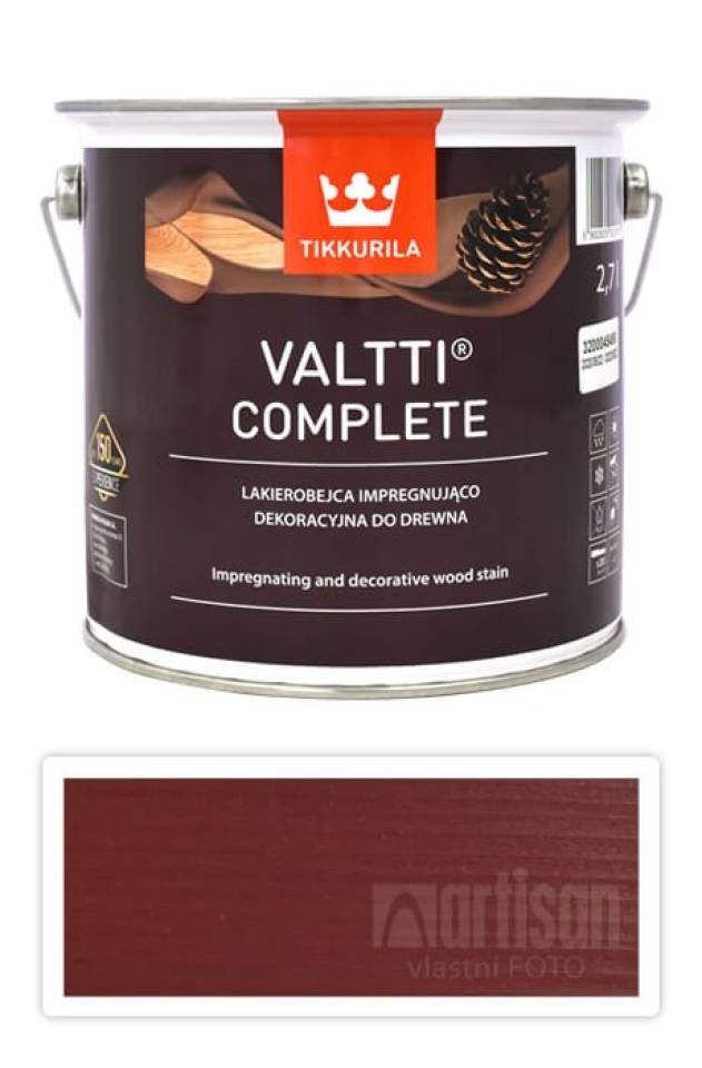 TIKKURILA Valtti Complete - matná tenkovrstvá lazura s ochranou proti UV záření 2.7 l Varvikko 5058