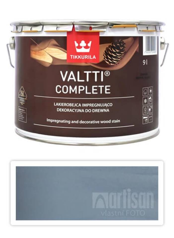 TIKKURILA Valtti Complete - matná tenkovrstvá lazura s ochranou proti UV záření 9 l Kajo 5084