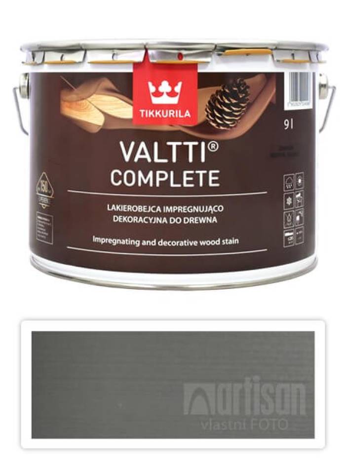 TIKKURILA Valtti Complete - matná tenkovrstvá lazura s ochranou proti UV záření 9 l Kivi 5083