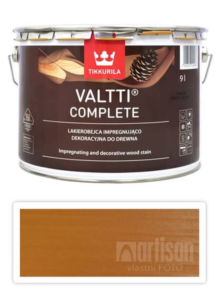 TIKKURILA Valtti Complete - matná tenkovrstvá lazura s ochranou proti UV záření 9 l Mesi 5050