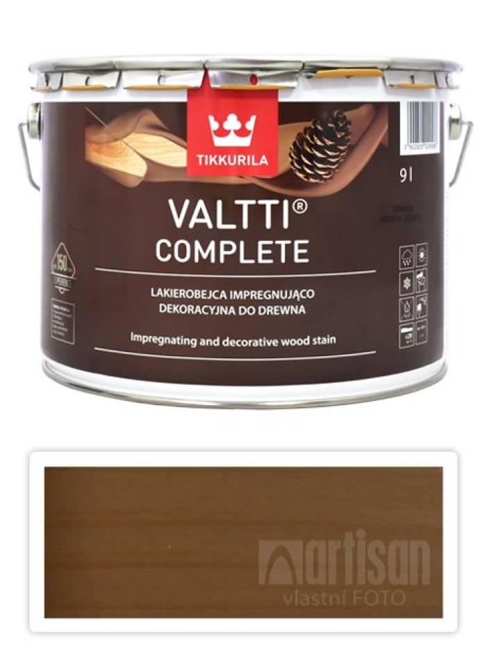 TIKKURILA Valtti Complete - matná tenkovrstvá lazura s ochranou proti UV záření 9 l Ruoko 5070