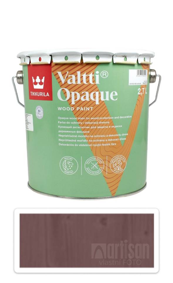 TIKKURILA Valtti Opaque - polomatná krycí barva na dřevo 2.7 l D110