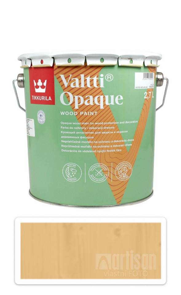 TIKKURILA Valtti Opaque - polomatná krycí barva na dřevo 2.7 l Q116