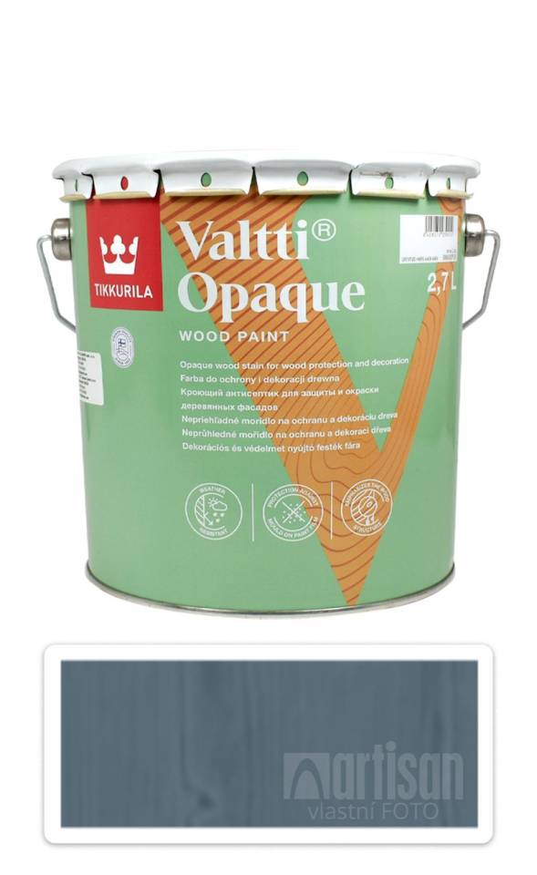 TIKKURILA Valtti Opaque - polomatná krycí barva na dřevo 2.7 l Q429