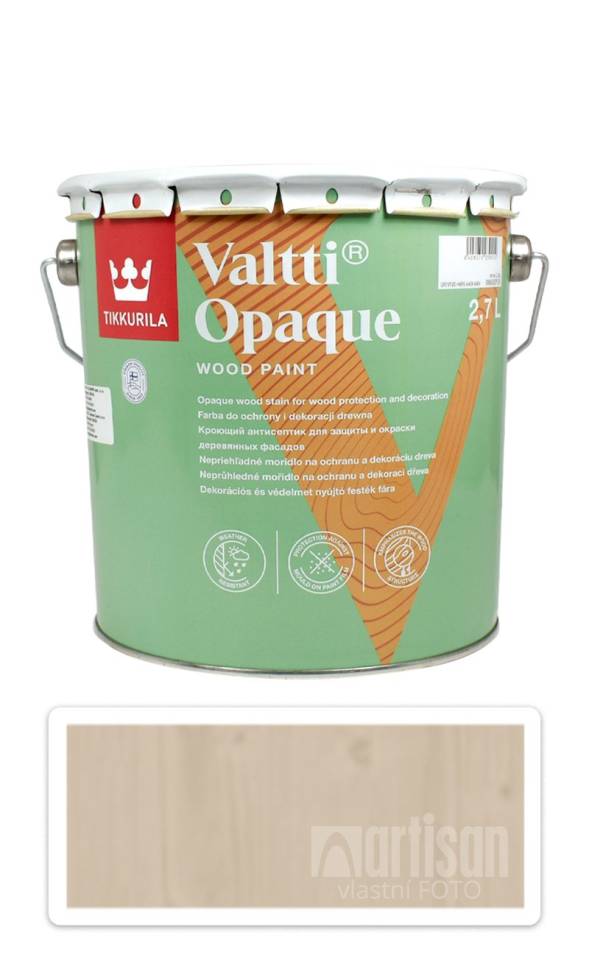 TIKKURILA Valtti Opaque - polomatná krycí barva na dřevo 2.7 l Q601