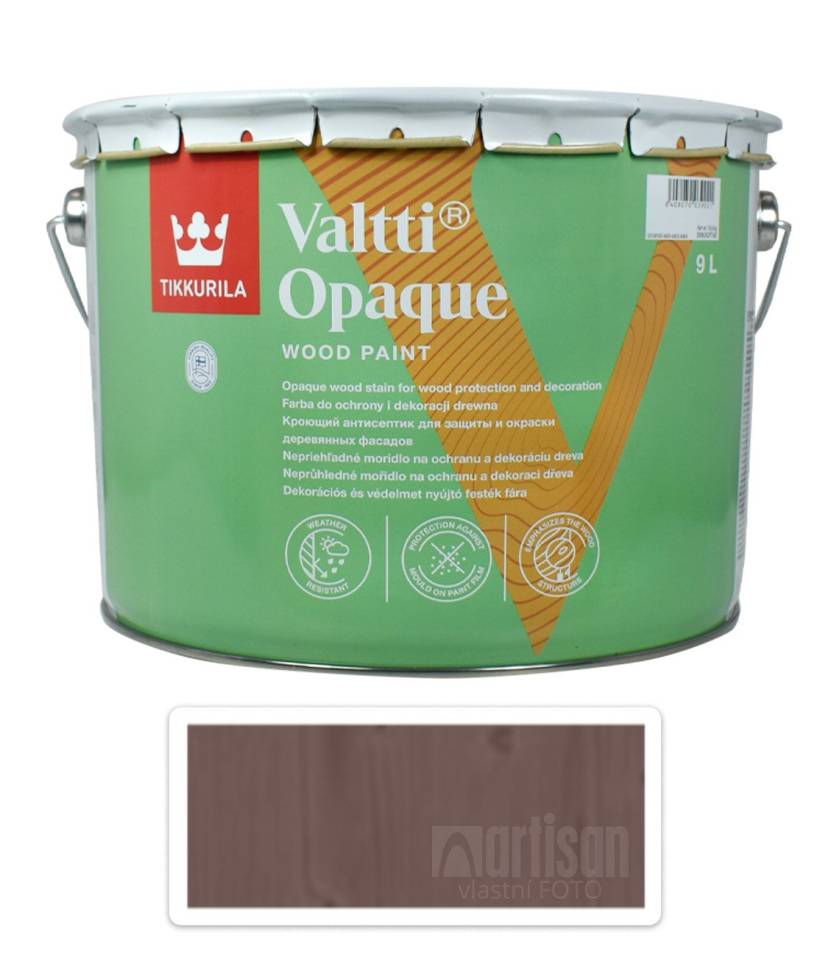 TIKKURILA Valtti Opaque - polomatná krycí barva na dřevo 9 l D111