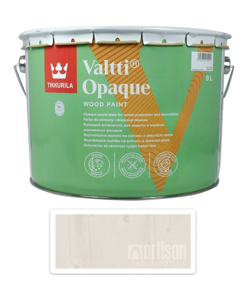 TIKKURILA Valtti Opaque - polomatná krycí barva na dřevo 9 l Q612