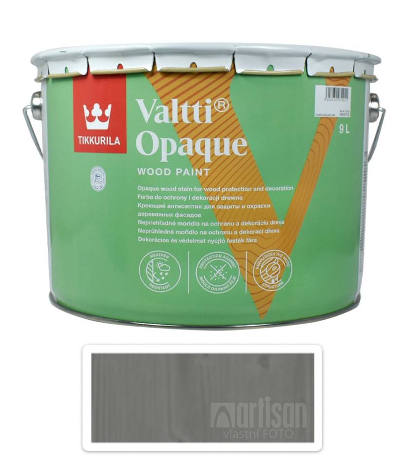 TIKKURILA Valtti Opaque- polomatná krycí barva na dřevo 9 l Q822