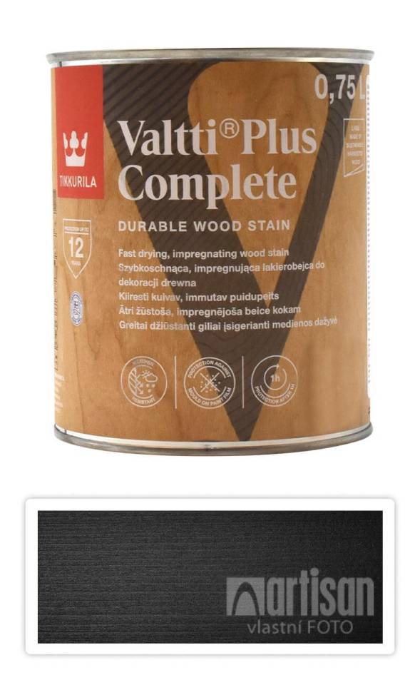 TIKKURILA Valtti Plus Complete - matná tenkovrstvá lazura 0.75 l Eben