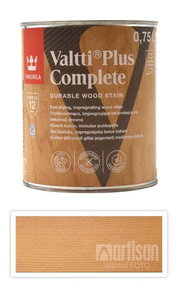 TIKKURILA Valtti Plus Complete - matná tenkovrstvá lazura 0.75 l Italská borovice